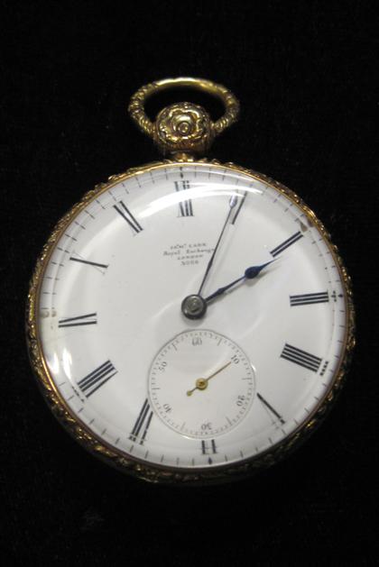 Appraisal: karat yellow gold open face pocket watch McCabelondon th century