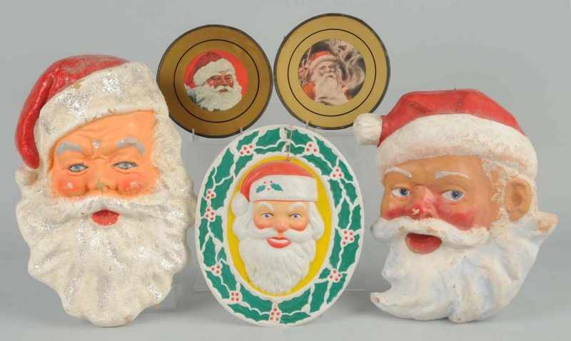 Appraisal: Lot of Santa Wall Displays Condition Very Good Size Largest