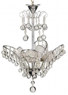 Appraisal: Modern Design Four Light Chrome and Crystal Chandelier third quarter