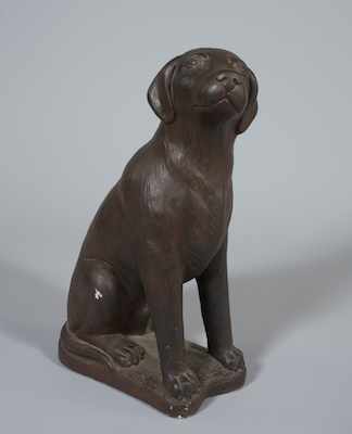 Appraisal: A Garden Statue of a Labrador Pup Mold cast labrador