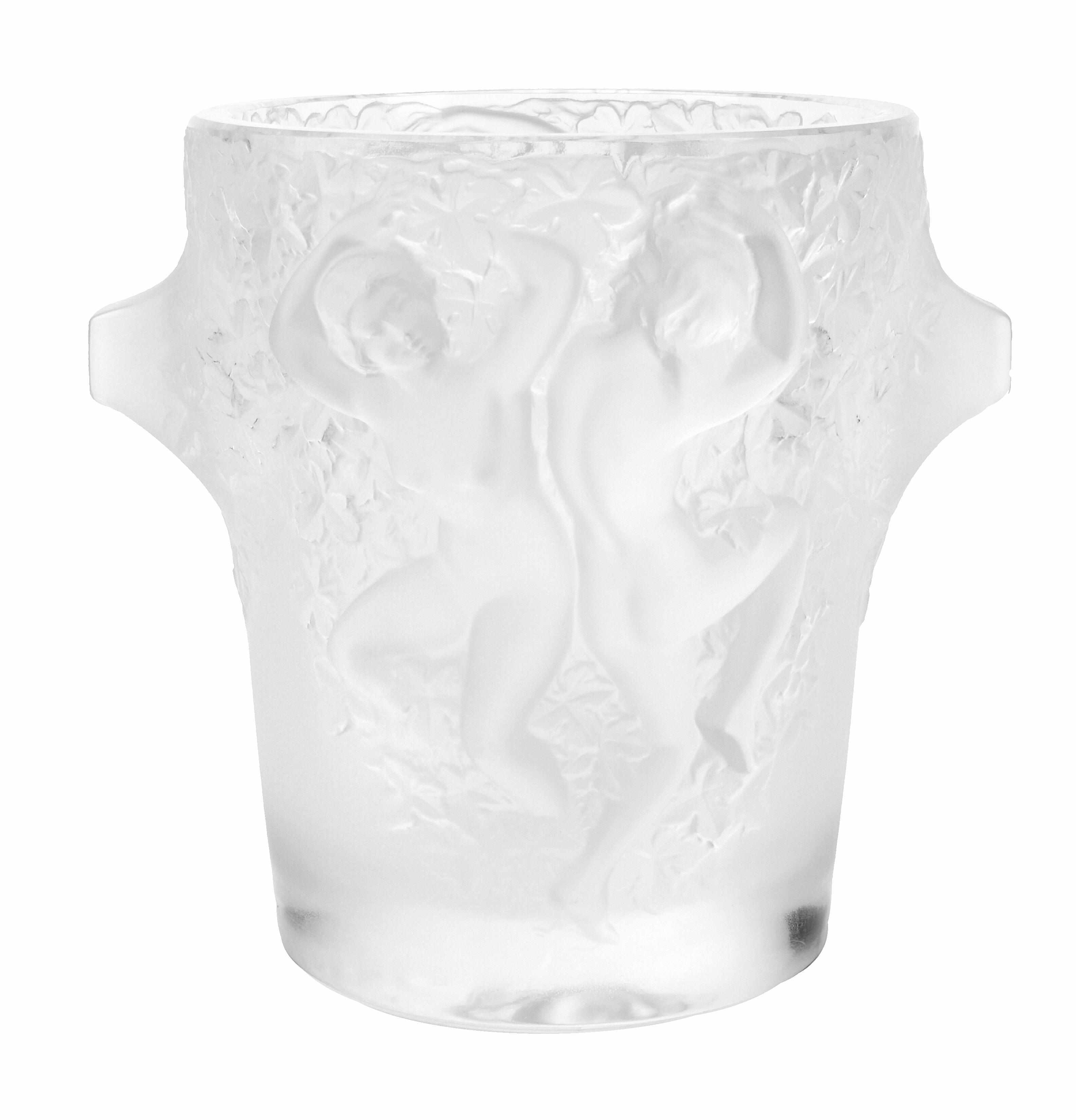 Appraisal: A Cristal Lalique molded and frosted glass champagne bucket Ganymede