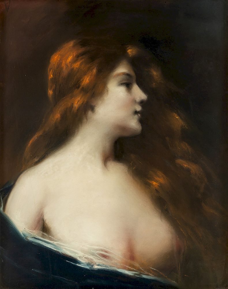 Appraisal: ATTRIBUTED TO JEAN-JACQUES HENNER FRENCH - ATTRIBUTED TO JEAN-JACQUES HENNER