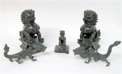 Appraisal: Group of Chinese carved jade figures th century