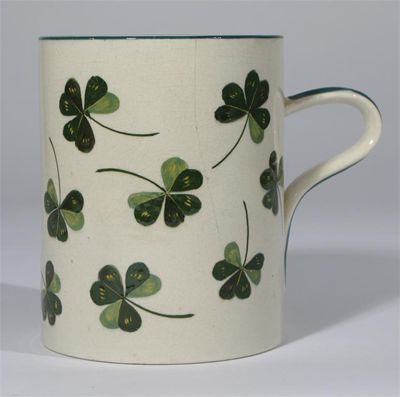 Appraisal: Clover' a Wemyss Pottery tankard painted with leaves in green