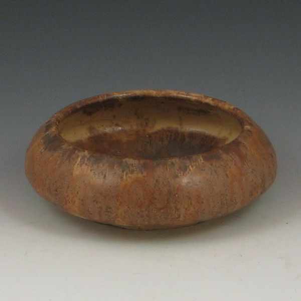 Appraisal: Round Bowl Roseville Carnelian II Bowl brown blended glaze ''h