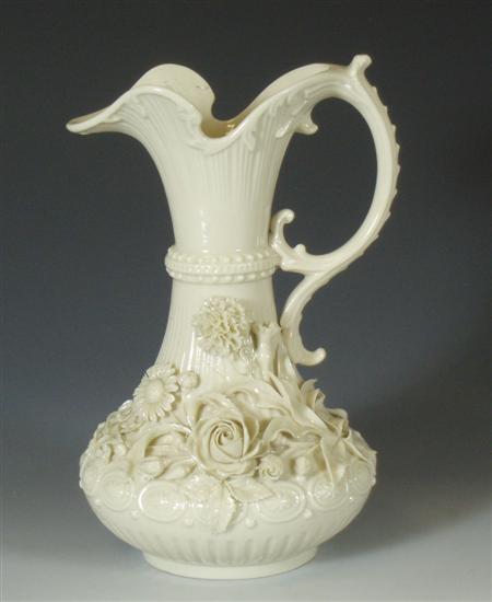 Appraisal: A Second Period Belleek white glazed jug circa - with