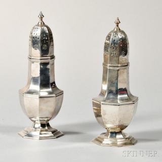 Appraisal: Pair of Edward VII Sterling Silver Casters London - Charles