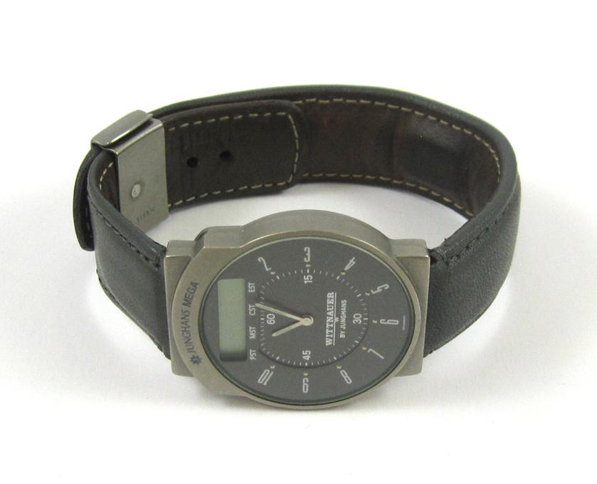 Appraisal: JUNGHANS WITTNAUER MEGA LIMITED EDITION WRISTWATCH Titanium case with grey