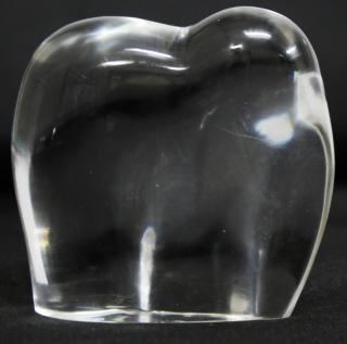 Appraisal: Baccarat Lead Crystal Elephant Paperweight The underside with an acid-etched