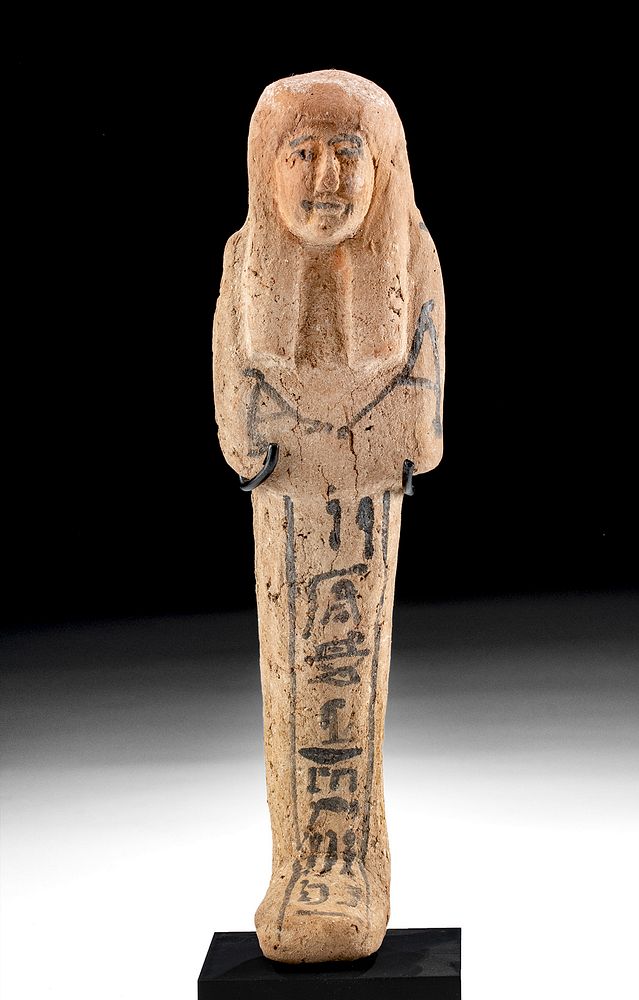 Appraisal: Egyptian New Kingdom Terracotta Ushabti Hieroglyphics Egypt New Kingdom th