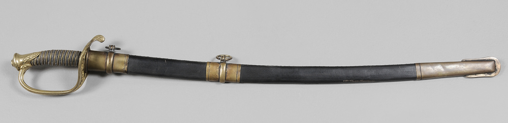 Appraisal: Model US Foot Officer's Sword guard with openwork scroll decoration