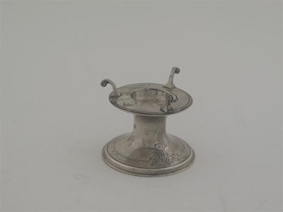 Appraisal: A modern reproduction of a th century spool salt inscribed