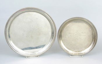 Appraisal: Two Sterling Silver Trays by Gorham and Wallace American th