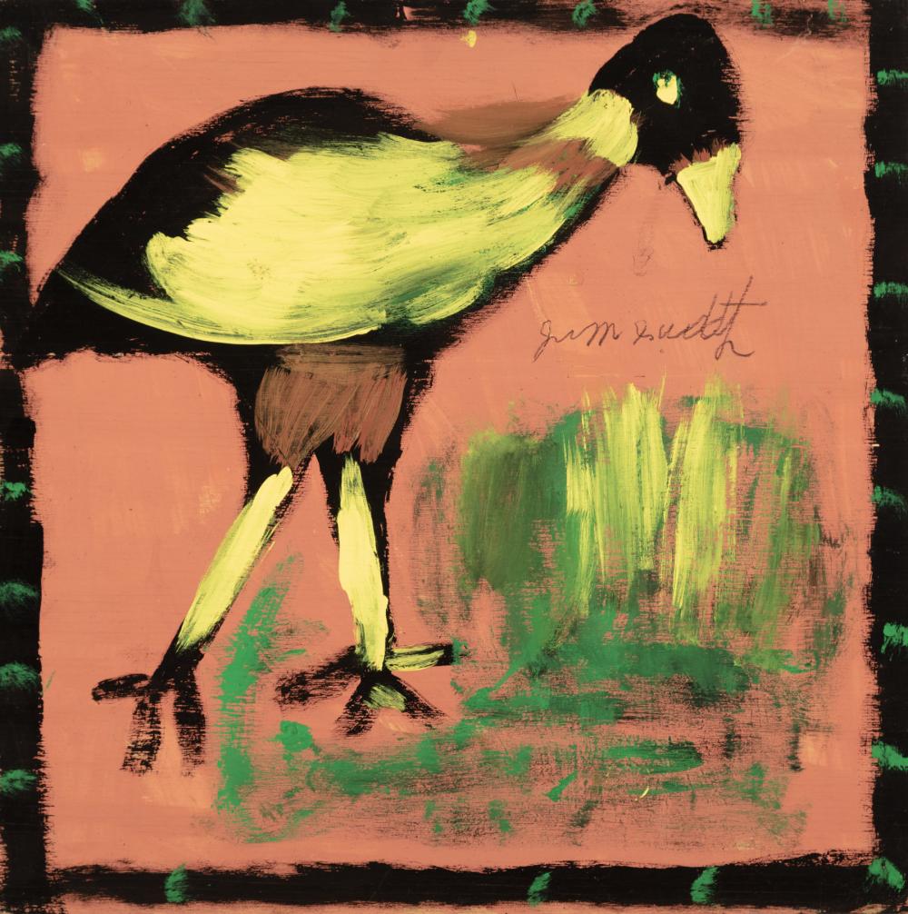 Appraisal: Jimmie Lee Sudduth American Alabama - Bird in Green and