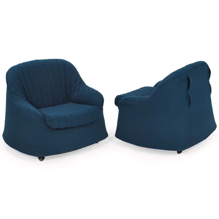 Appraisal: Afra and Tobia Scarpa 'Ciprea' chairs pair by Cassina molded