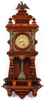 Appraisal: CONTINENTAL OAK WALL CLOCK CONTINENTAL OAK WALL CLOCK H W