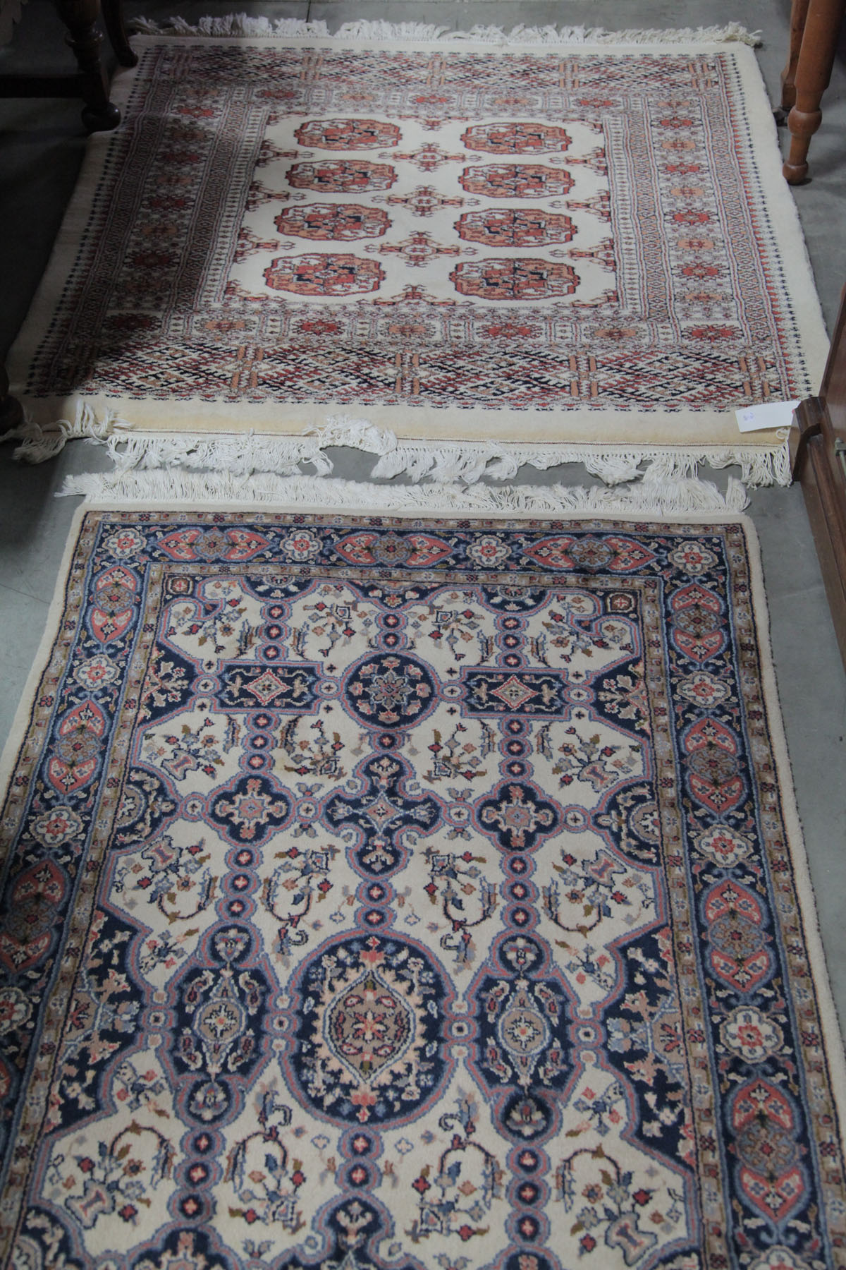 Appraisal: TWO ORIENTAL STYLE AREA RUGS India second half th century