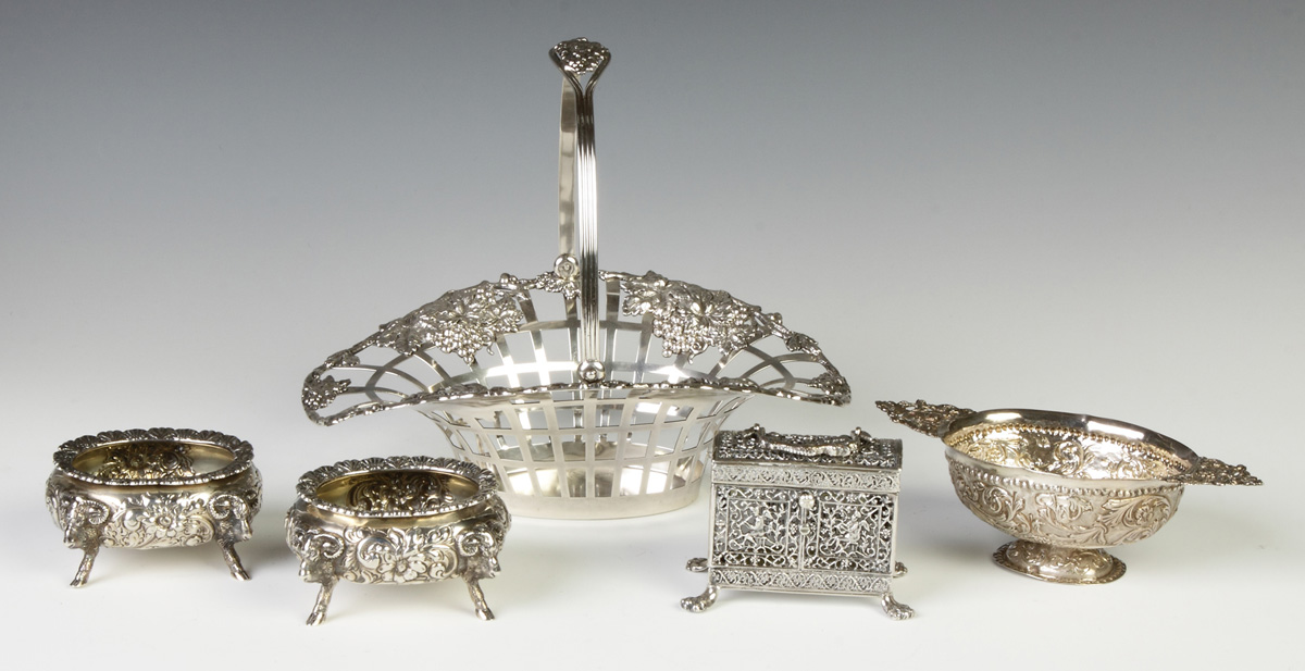 Appraisal: Group of Silver Table Articles Pair of sterling Henry C