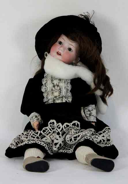 Appraisal: A Heubach and Kopplesdorf bisque headed doll in black costume