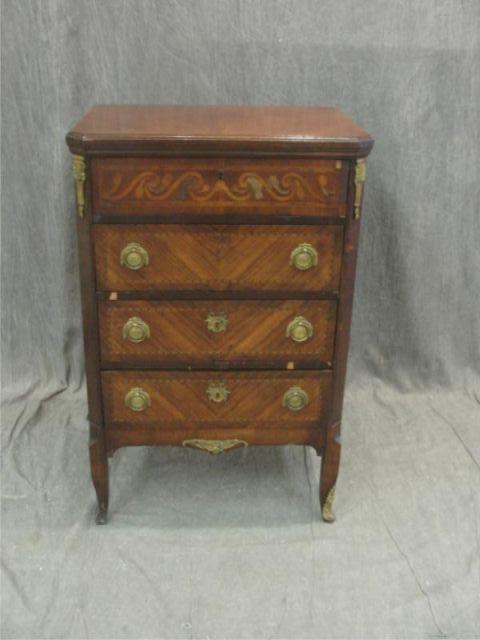 Appraisal: Louis XV Style Inlaid Commode with Gilt Metal Mounts From