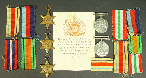 Appraisal: World War II military medal group comprising - War Medal