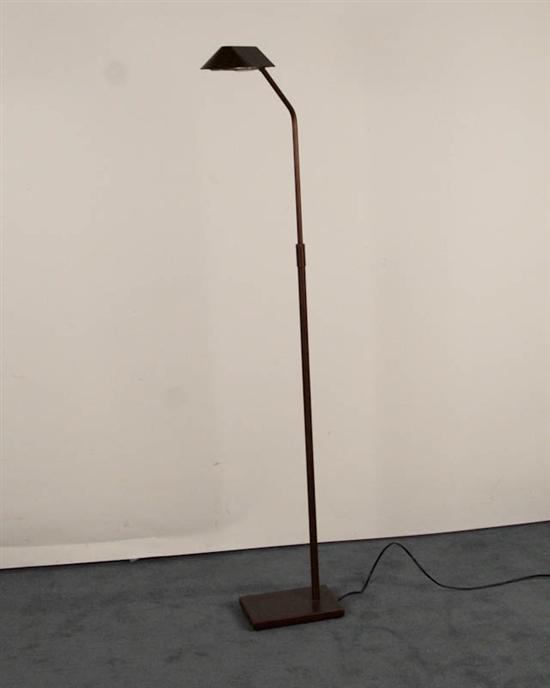 Appraisal: George Kovacs Floor Lamp brown powdercoat paint adjustable plastic label