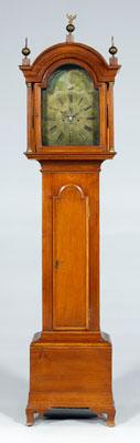 Appraisal: American Chippendale brass dial tall clock cherry with pine secondary