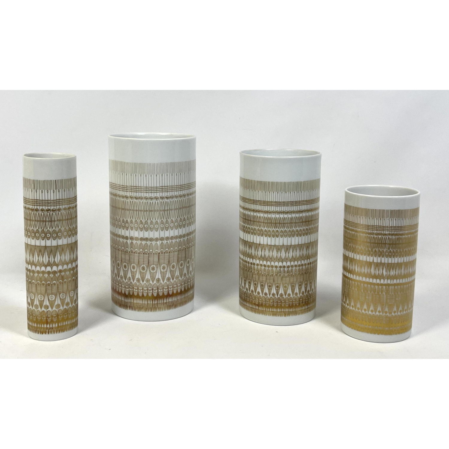 Appraisal: pc ROSENTHAL STUDIO-LINE Porcelain Vases HANS THEO BAUMANN designer All