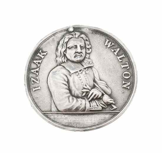 Appraisal: Izaak Walton uniface obverse silver clich mm Very fine scarce