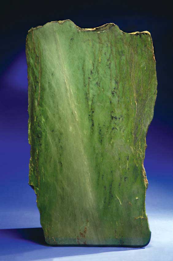 Appraisal: JADE SLAB Nephrite Cassiar Jade Mine British Columbia Canada This