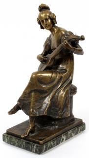 Appraisal: KARL HACKSTOCK BRONZE SCULPTURE OF YOUNG GIRL KARL HACKSTOCK AUSTRIAN