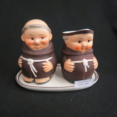 Appraisal: Goebel Friar Tuck Porcelain Creamer sugar tray old full bee