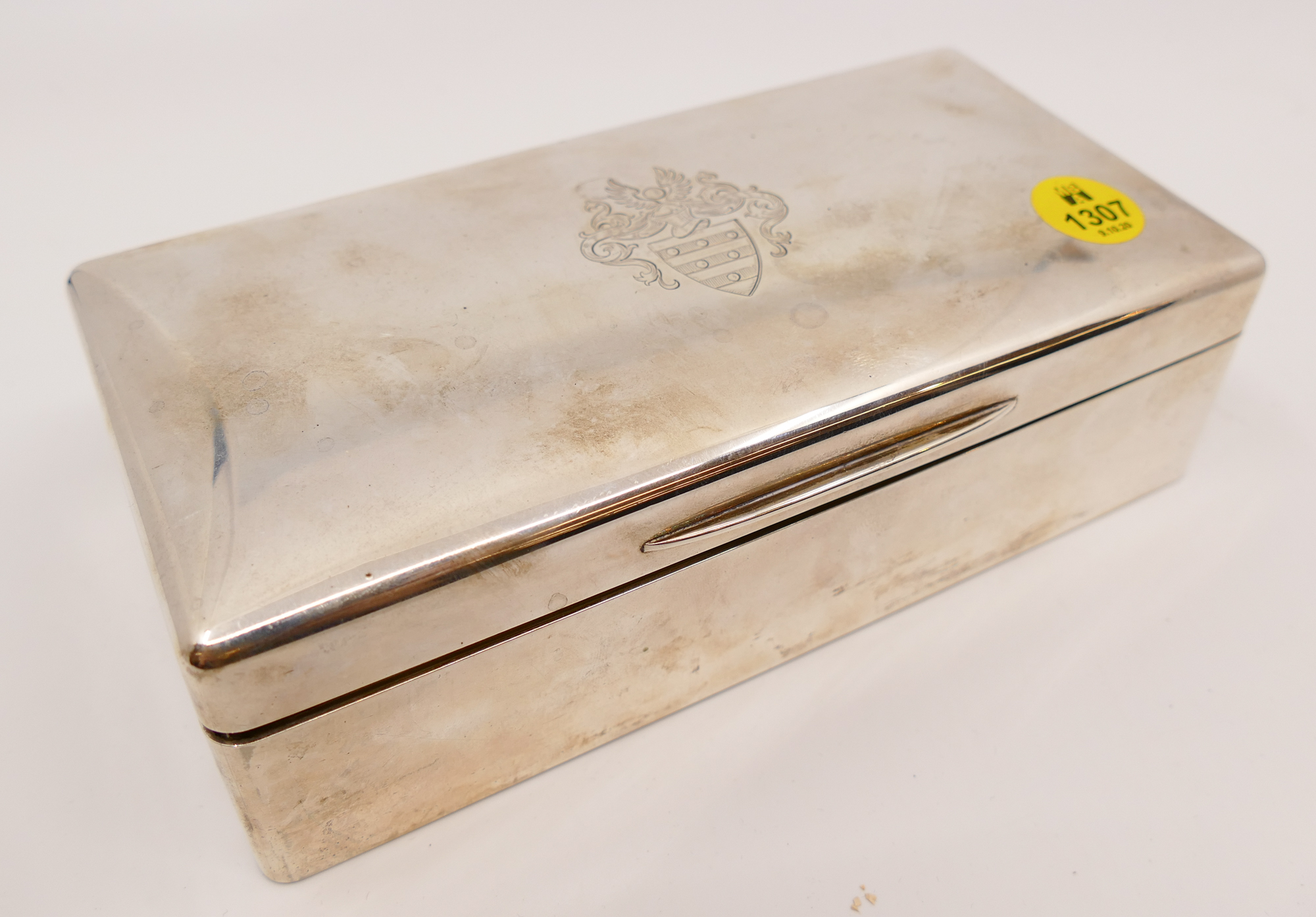 Appraisal: Padgett Braham Ltd London Sterling Cigarette Box- g wood lined