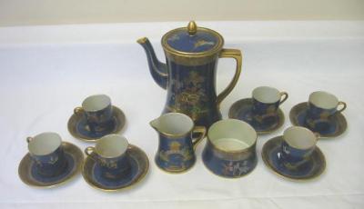 Appraisal: A CARLTON WARE POTTERY COFFEE SET for six settings the