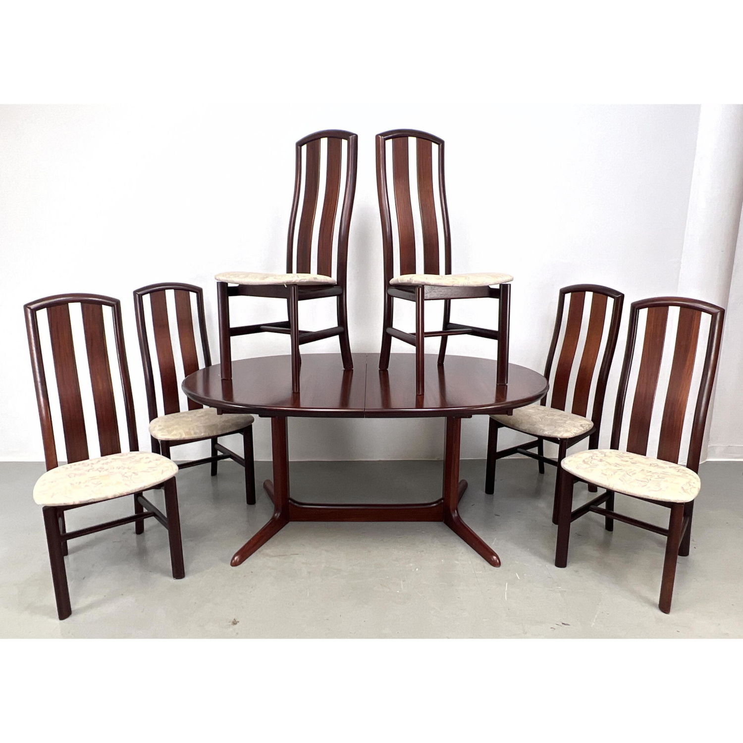 Appraisal: pc Rosewood SKOVBY Danish Modern Dining Set Dining Table Six