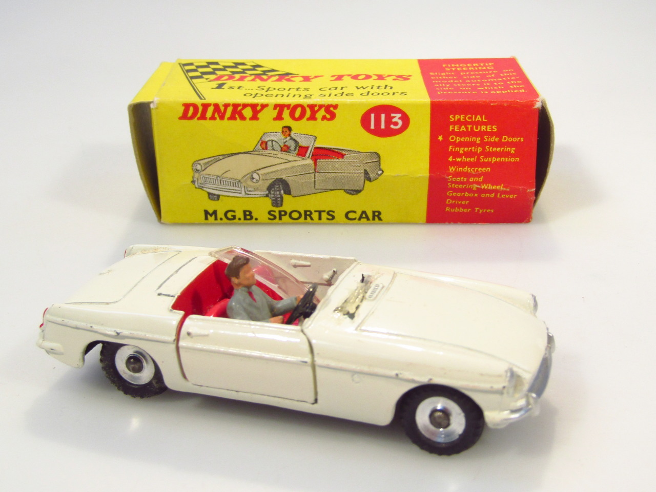 Appraisal: A Dinky toys MG B no in cream with red