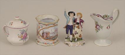 Appraisal: Four Porcelain and Pottery Articles to in