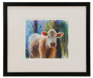 Appraisal: Tom Parker White Cow Signed Lithograph Tom Parker American th