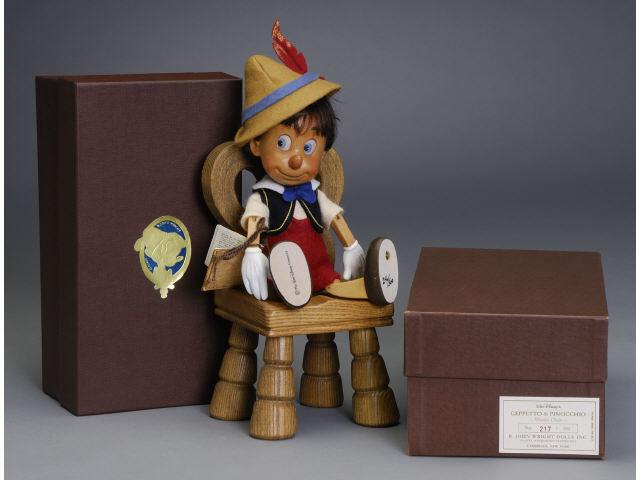 Appraisal: R John Wright Pinocchio His Wooden Chair - Walt Disney's