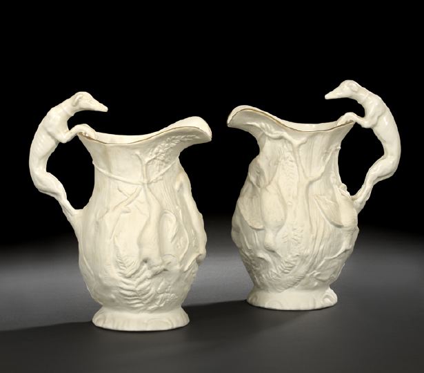 Appraisal: Attractive Pair of Vista Allegre Portugal Matte White-Glazed Pottery Hare