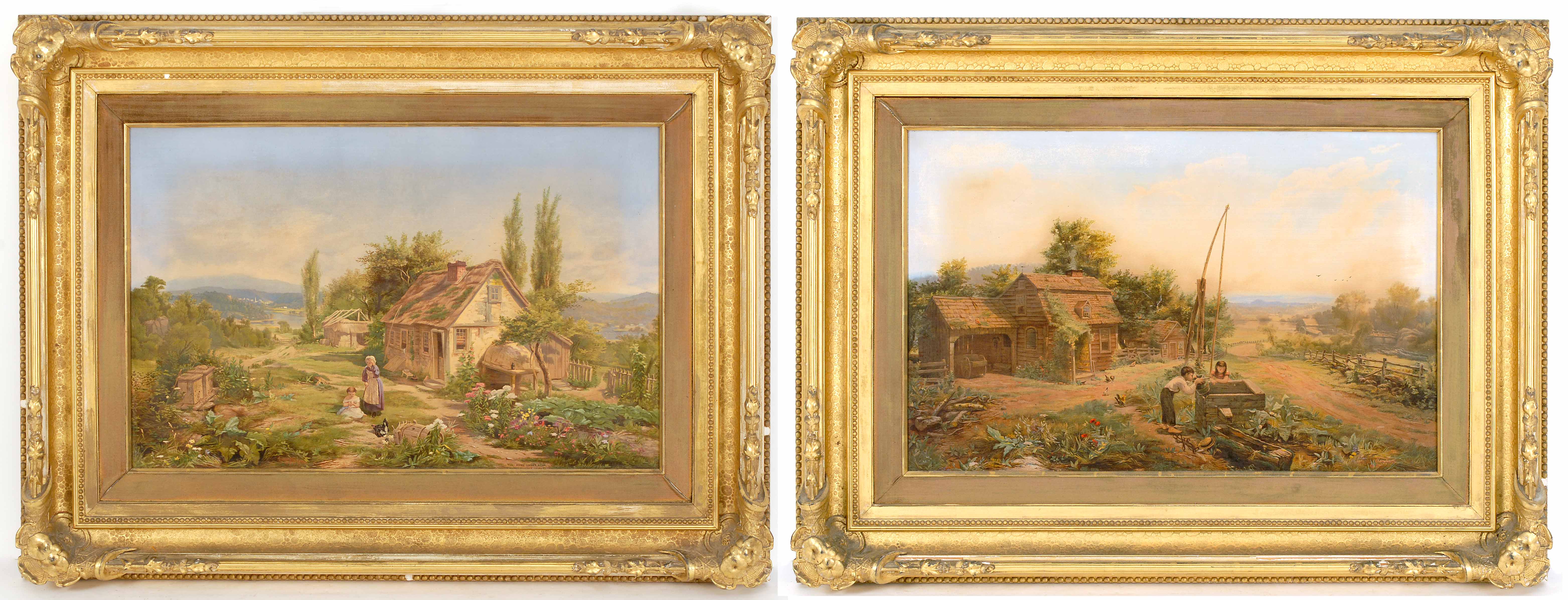 Appraisal: TWO NICELY FRAMED CHROMOLITHOGRAPHS titled Home Sweet Home and the