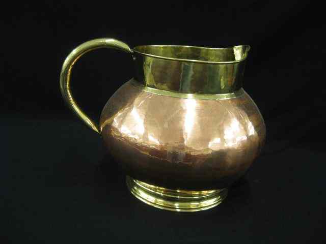 Appraisal: Copper Brass Oversized Pitcher th century just polish laquered ''