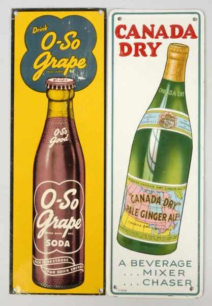 Appraisal: Lot of Tin Soda Advertising Signs Description Includes one Drink