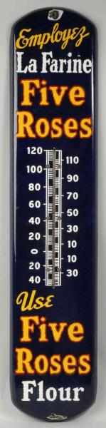 Appraisal: Porcelain La Farine Five Roses Flour Thermometer Description Beautiful thermometer