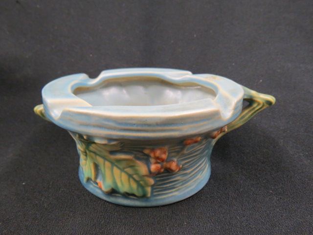 Appraisal: Roseville Pottery Bushberry Ash Pot blue excellent