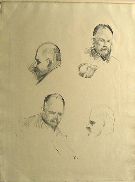 Appraisal: Unknown Artist Portrait of Ambroise Vollard n d Lithograph printed