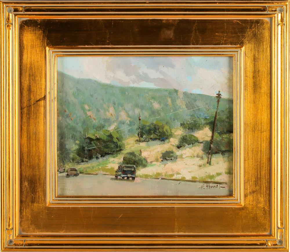 Appraisal: FELICE HROVAT ST CENTURY LAGUNA CANYON ROAD oil on canvas