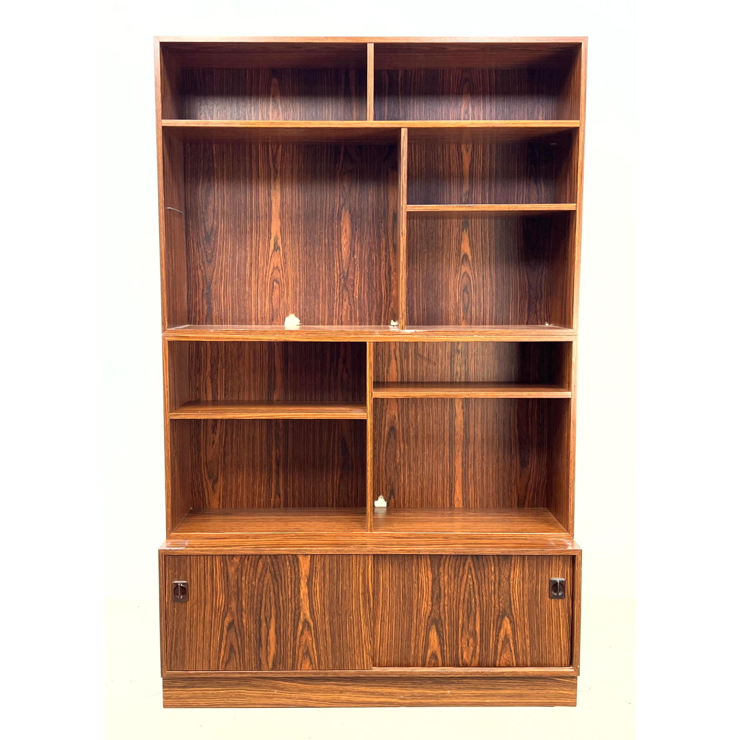 Appraisal: Section Danish Modern Rosewood stacking cabinet bookcase Dimensions H inches