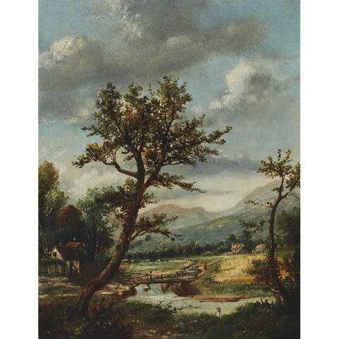 Appraisal: Attributed to Marianus Adrianus Koekkoek - PAIR OF WOODED LANDSCAPES