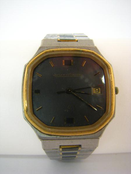 Appraisal: A mid-size Jaeger LeCoutre stainless and gold vermeil wristwatch Swiss